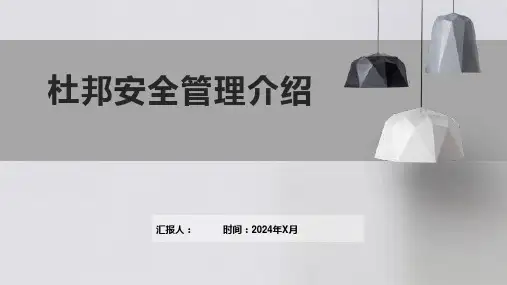 杜邦安全管理介绍