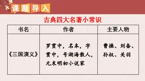 第25课《刘姥姥进大观园》课件+2023—2024学年统编版语文九年级上册