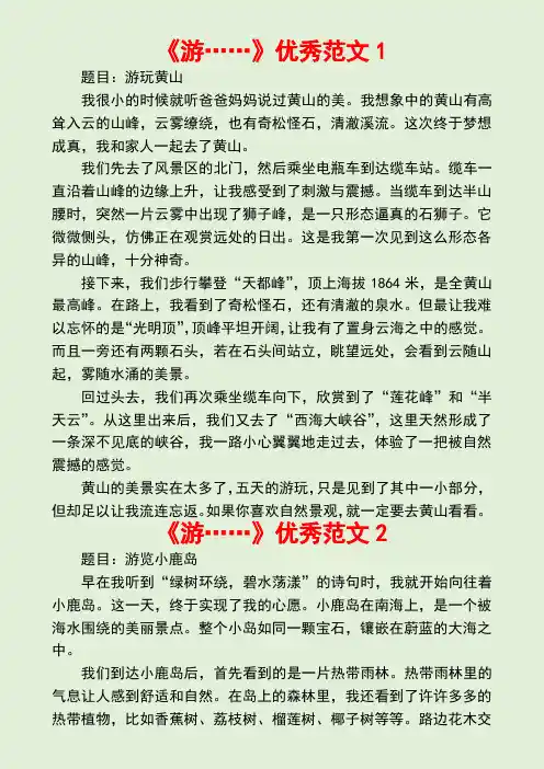 游什么(四年级下作文范文9篇)