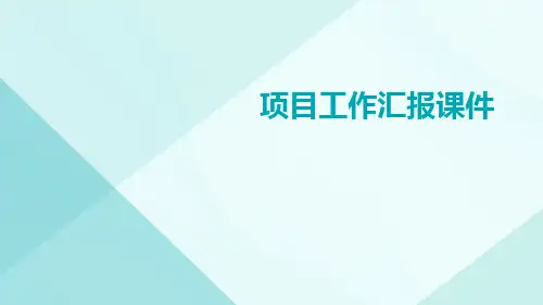 项目工作汇报课件