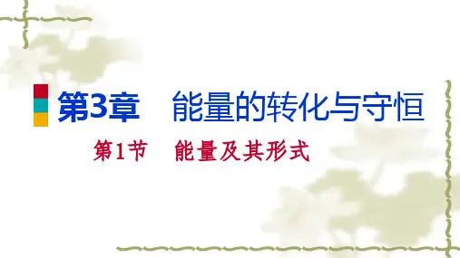 秋浙教版九年级科学上册3.1能量及其形式课件(共17张PPT)