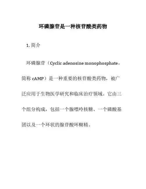 环磷腺苷是一种核苷酸类药物
