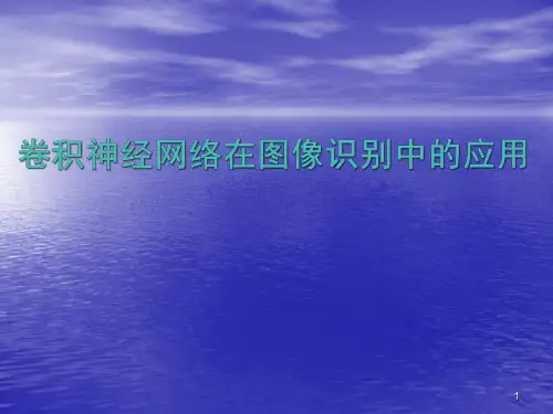 卷积神经网络在图像识别中的应用ppt课件