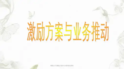 保险公司激励方案与业务推动资料ppt课件