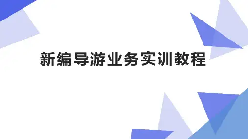 新编导游业务实训教程