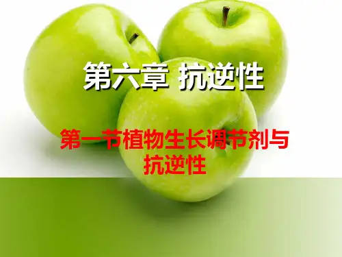 第六章 抗逆性 第一节植物生长调节剂与抗逆性