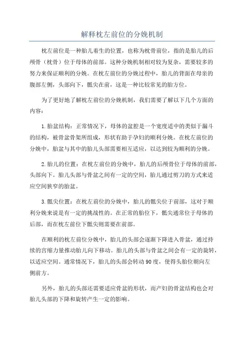 解释枕左前位的分娩机制