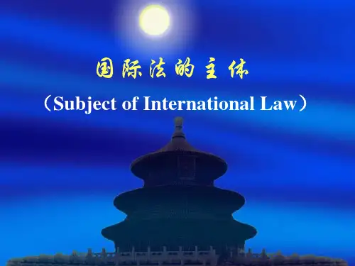 国际法的主体第一节概述