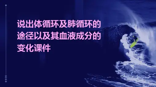 说出体循环及肺循环的途径以及其血液成分的变化课件