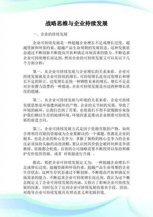 战略思维与公司持续发展.doc