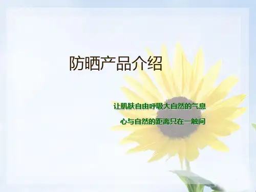 防晒霜 美容化妆品PPT