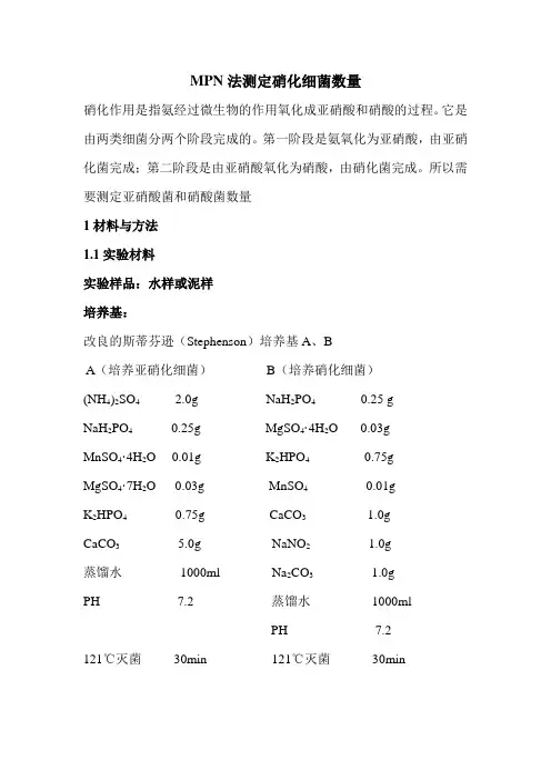 硝化细菌数量的测定