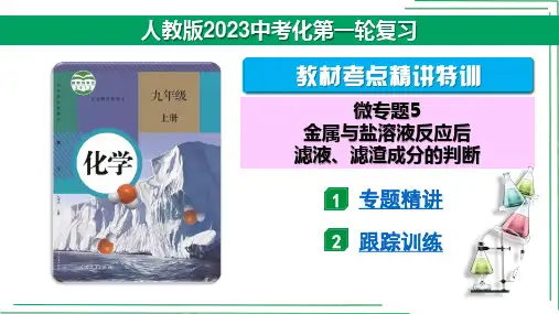 12 微专题5 金属与盐溶液反应后滤液、滤渣成分的判断【2023中考化学一轮复习 考点精讲特训】