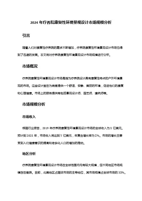 2024年疗养院康复性环境景观设计市场规模分析