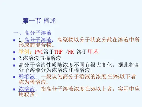 高分子溶液性质