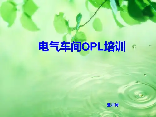 龚举成：电气车间OPL培训