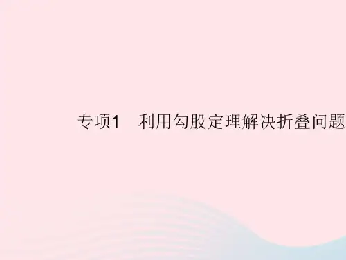 2022八年级数学上册第一章勾股定理专项1利用勾股定理解决折叠问题作业课件新版北师大版2022120