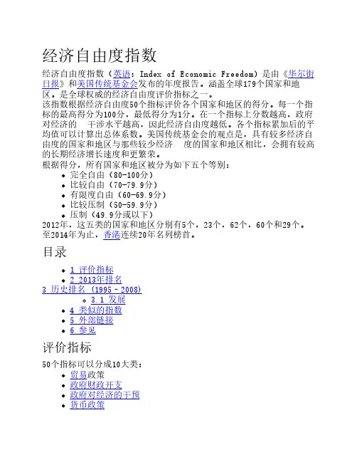 经济自由度指数