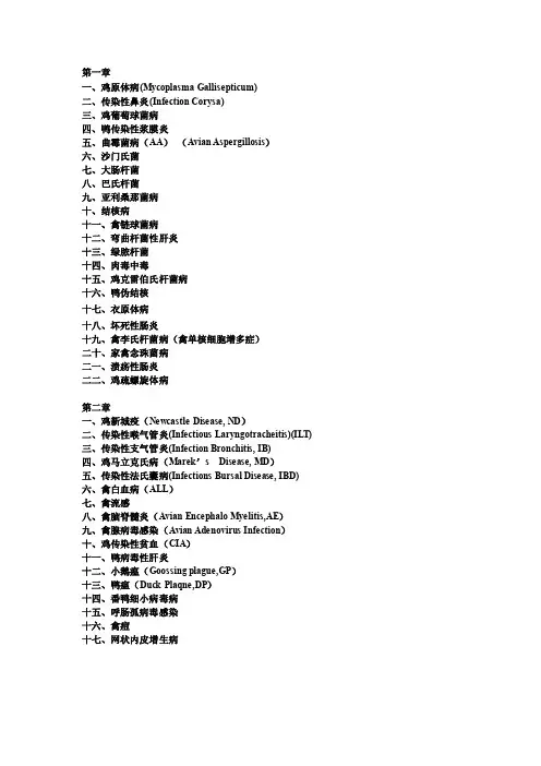 禽病学——精选推荐