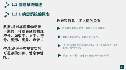 信息系统分析与设计第三版课件信息系统分析与设计第三版课件第1章信息系统开发概论