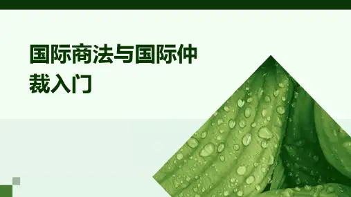 国际商法与国际仲裁入门