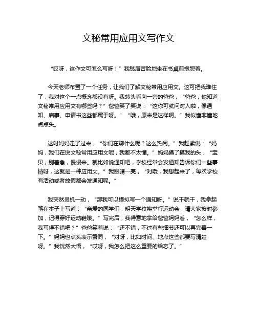 文秘常用应用文写作文