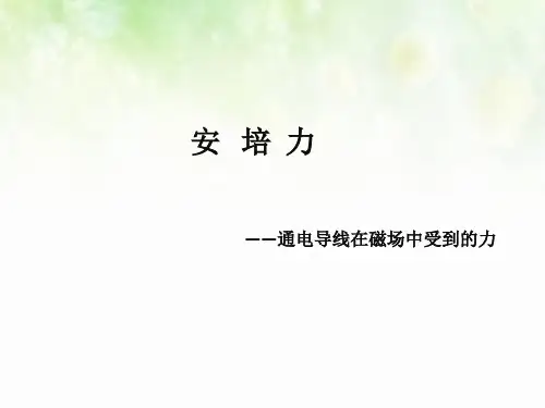 安   培  力——通电导线在磁场中受到的力