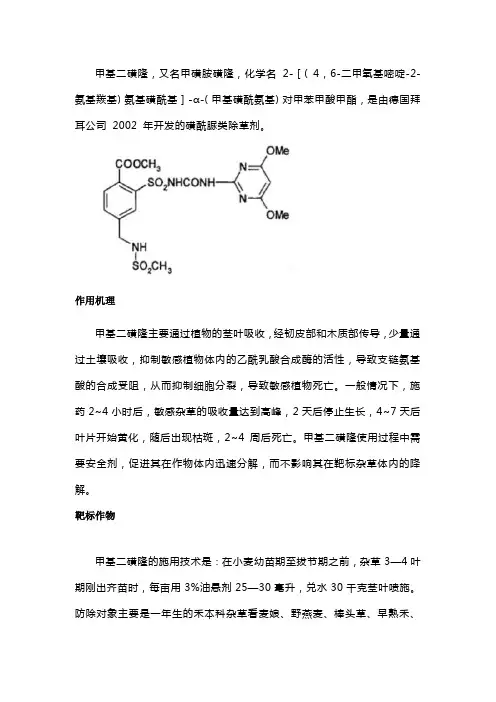 简析：甲基二磺隆