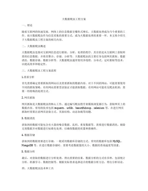 大数据爬虫工程方案