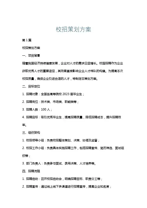 校招策划方案