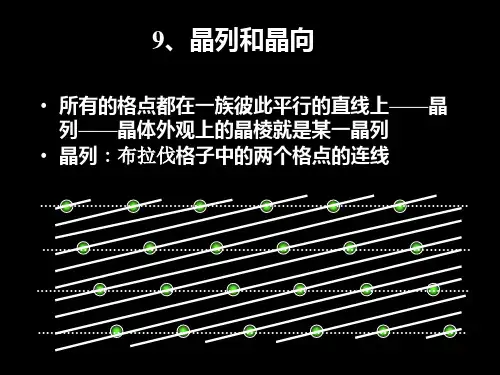 1-3 第一章 晶体的结构(晶列、晶向、晶面)