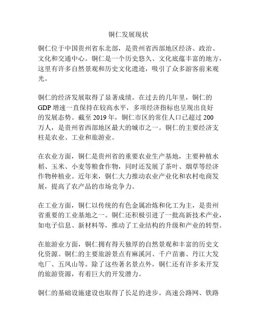 铜仁发展现状
