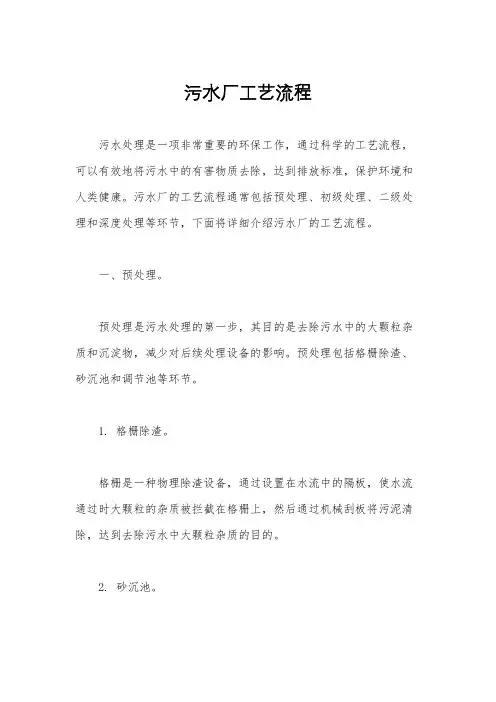 污水厂工艺流程