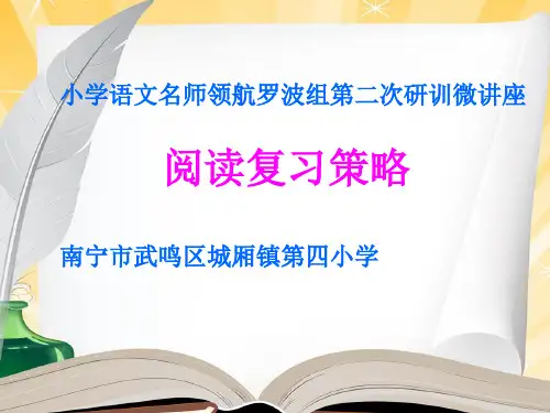 阅读复习策略微讲座PPT课件