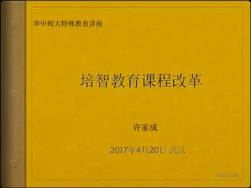 培智课程改革PPT精品文档