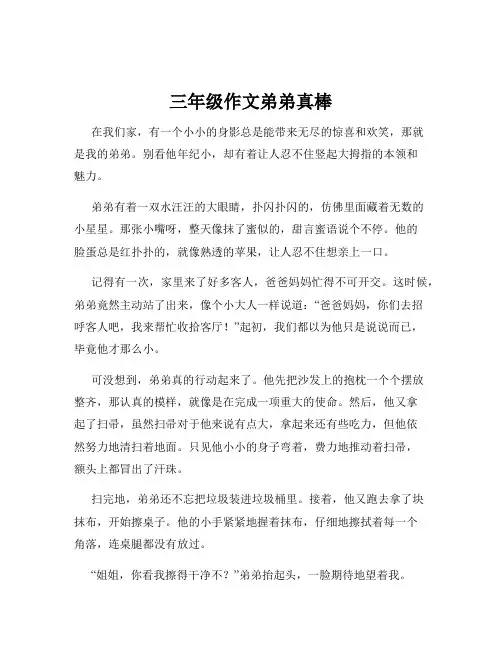 三年级作文弟弟真棒