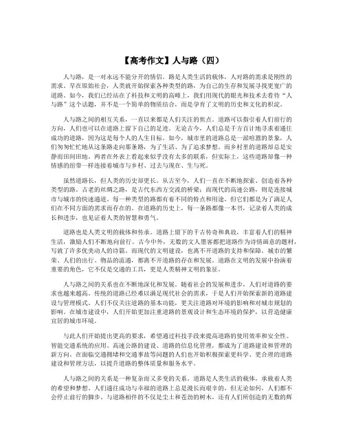 【高考作文】人与路(四)