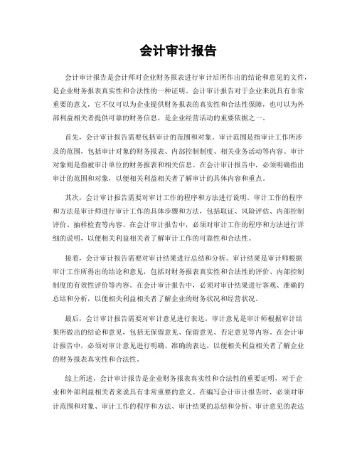 会计审计报告