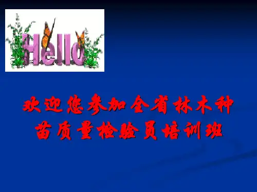 主要造林树种苗木质量分级