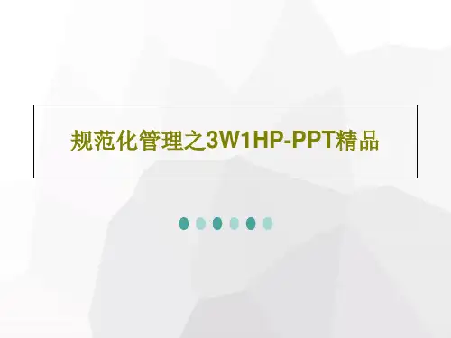 规范化管理之3W1HP-PPT精品共45页