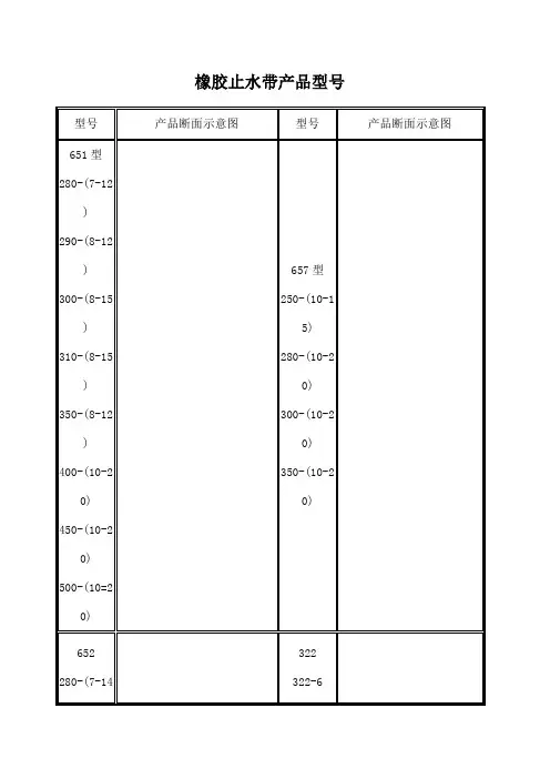 橡胶止水带规格、型号、用途等详细介绍