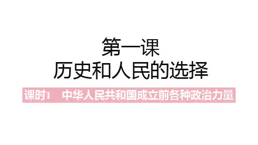 高中政治必修三第一课课件