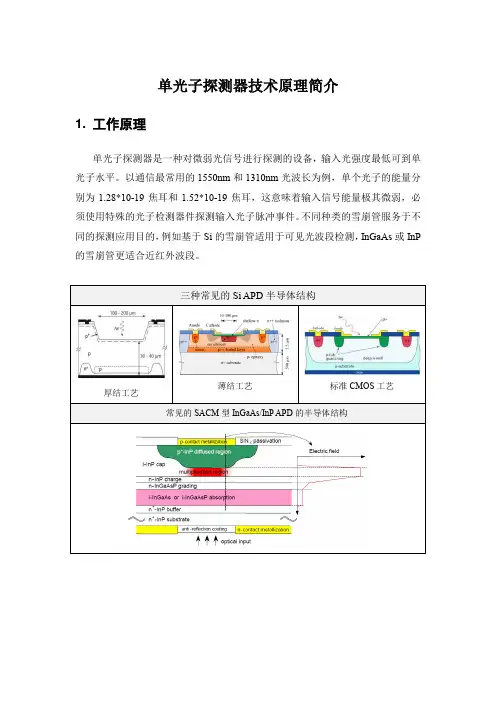单光子探测器技术原理