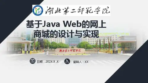论文答辩PPT基于Java Web的网上商城的设计与实现