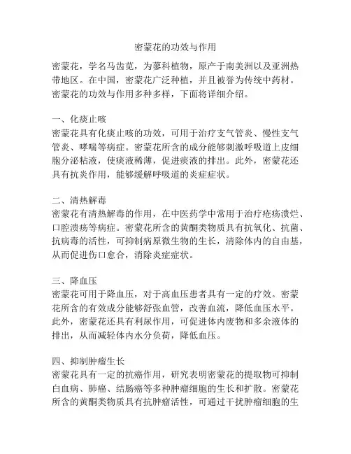 密蒙花的功效与作用