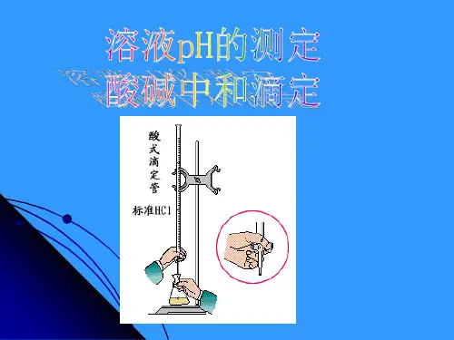 pH的测定及酸碱中和滴定解读