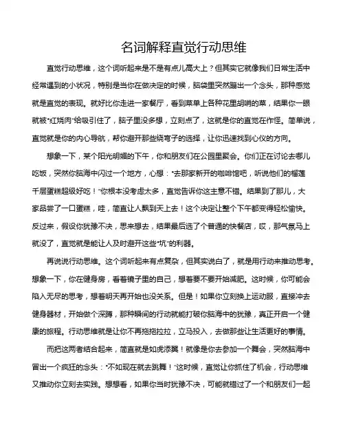 名词解释直觉行动思维