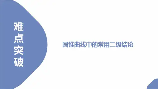 2024高考数学二轮重难点-圆锥曲线中的常用二级结论-课件