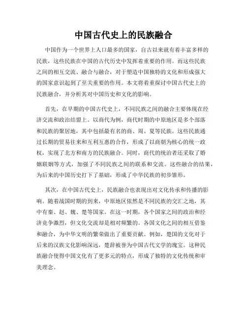 中国古代史上的民族融合