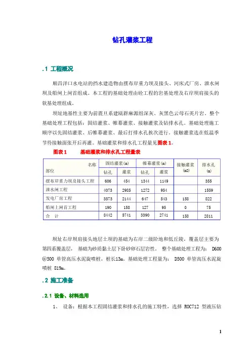 钻孔灌浆工程